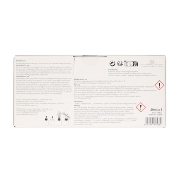 Square Range Reed Diffusers Set by French Connection 3 X 50ml