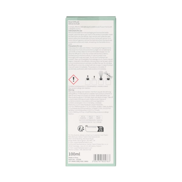 Vetiver & Oud Reed Diffuser by French Connection 100ml Vetiver & Oud Reed Diffuser by French Connection 100ml