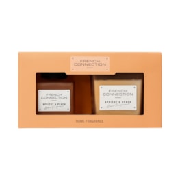 Apricot Peach Candle & Diffuser Gift Set by French Connection 100ml/220g Apricot Peach Candle & Diffuser Gift Set by French Connection 100ml/220g