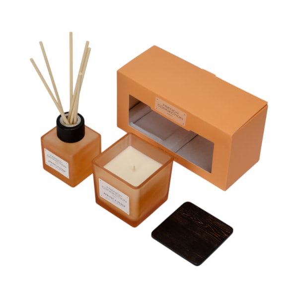 Apricot Peach Candle & Diffuser Gift Set by French Connection 100ml/220g Apricot Peach Candle & Diffuser Gift Set by French Connection 100ml/220g