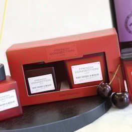Ruby Cherry & Merlot Candle and Diffuser Gift Set by French Connection 100ml/220 Ruby Cherry & Merlot Candle and Diffuser Gift Set by French Connection 100ml/220