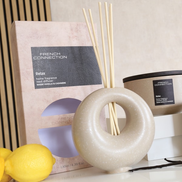 Warm Vanilla & Cashmere Diffuser by French Connection 130ml Warm Vanilla & Cashmere Diffuser by French Connection 130ml