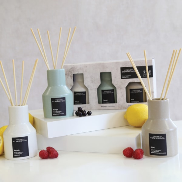 The Stone Collection Diffuser gift set by French Connection 3 x 100ml The Stone Collection Diffuser gift set by French Connection 3 x 100ml