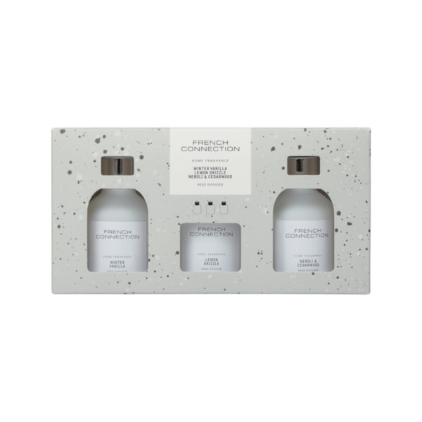 White Collection Trio of Reed Diffusers Set by French Connection 3 x 50ml White Collection Trio of Reed Diffusers Set by French Connection 3 x 50ml