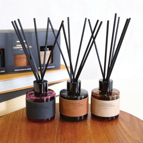 Leather Range Trio of Diffusers by French Connection 3x50ml Leather Range Trio of Diffusers by French Connection 3x50ml