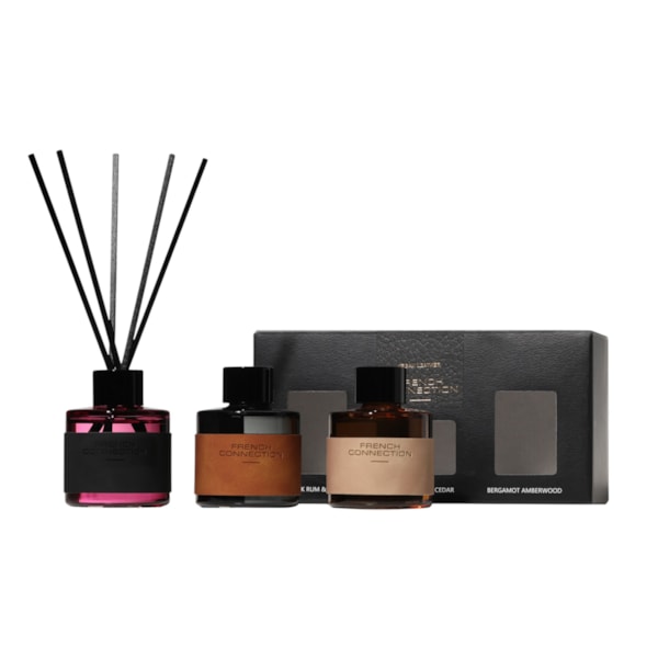 Leather Range Trio of Diffusers by French Connection 3x50ml Leather Range Trio of Diffusers by French Connection 3x50ml