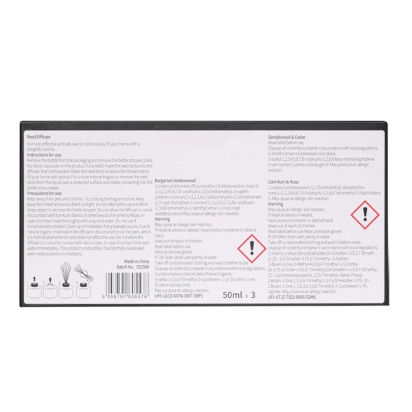 Leather Range Trio of Diffusers by French Connection 3x50ml Leather Range Trio of Diffusers by French Connection 3x50ml