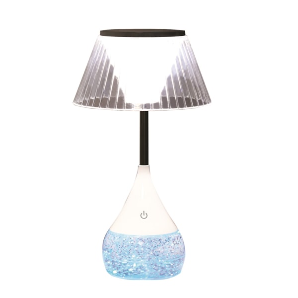 Lined Shade LED Colour Changing Glitter Lamp 15 x 28cm Lined Shade LED Colour Changing Glitter Lamp 15 x 28cm