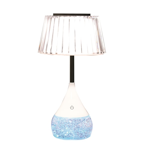 Pleated Shade LED Colour Changing Glitter Lamp 15 x 28cm Pleated Shade LED Colour Changing Glitter Lamp 15 x 28cm