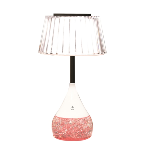 Pleated Shade LED Colour Changing Glitter Lamp 15 x 28cm Pleated Shade LED Colour Changing Glitter Lamp 15 x 28cm