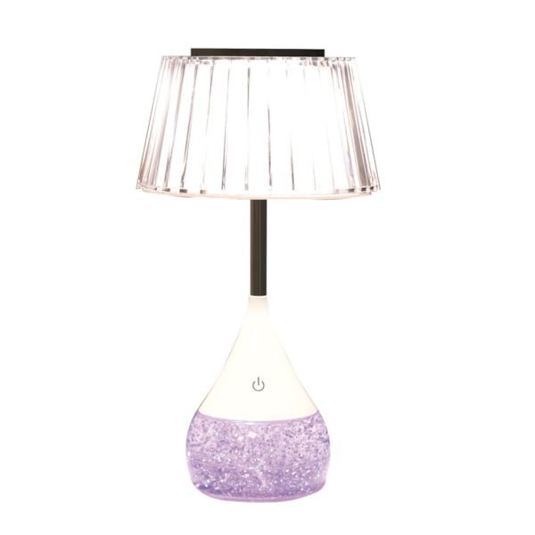 Pleated Shade LED Colour Changing Glitter Lamp 15 x 28cm Pleated Shade LED Colour Changing Glitter Lamp 15 x 28cm