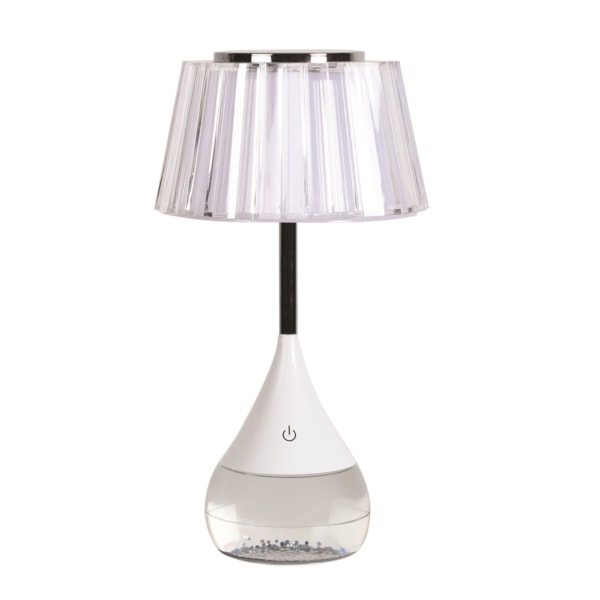 Pleated Shade LED Colour Changing Glitter Lamp 15 x 28cm Pleated Shade LED Colour Changing Glitter Lamp 15 x 28cm