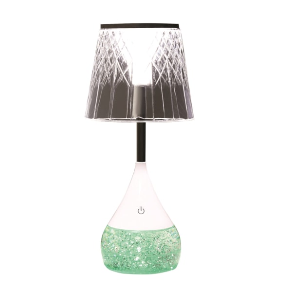 Etched Shade LED Colour Changing Glitter Lamp 13 x 28cm Etched Shade LED Colour Changing Glitter Lamp 13 x 28cm