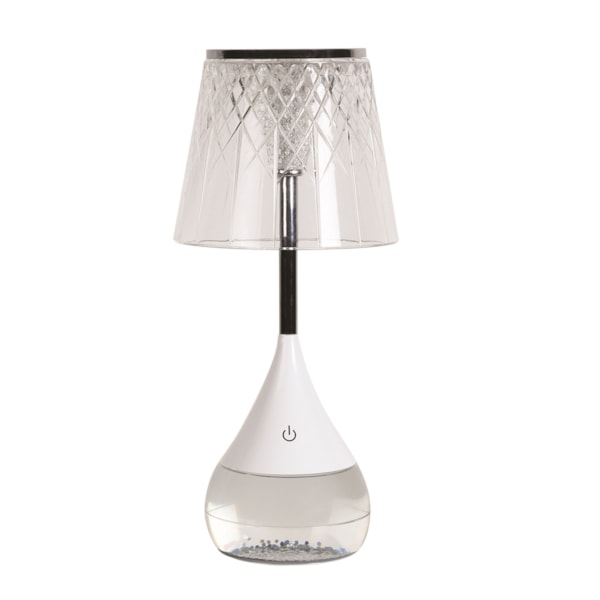 Etched Shade LED Colour Changing Glitter Lamp 13 x 28cm Etched Shade LED Colour Changing Glitter Lamp 13 x 28cm