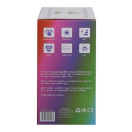 Pleated Shade LED Colour Changing Glitter Lamp 15 x 28cm Pleated Shade LED Colour Changing Glitter Lamp 15 x 28cm