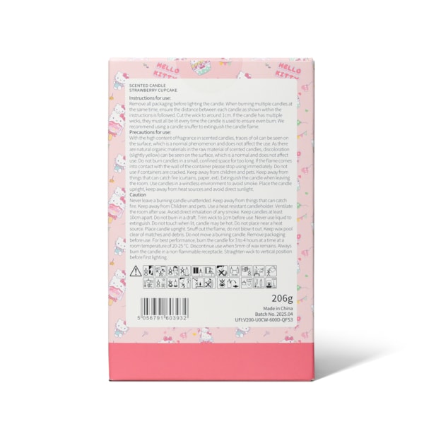 Hello Kitty Strawberry Cupcake Candle 213g Hello Kitty Strawberry Cupcake Candle 213g