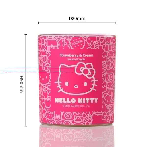 Hello Kitty Strawberry & Cream Candle 213g Hello Kitty Strawberry & Cream Candle 213g