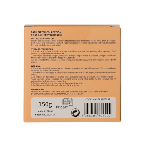 Hello Kitty Rose & Cherry Blossom Bath Fizzer 150g Hello Kitty Rose & Cherry Blossom Bath Fizzer 150g