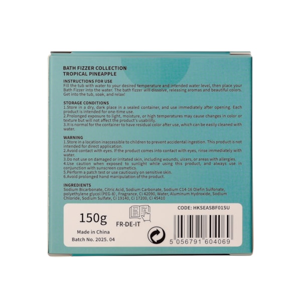 Hello Kitty Tropical Pineapple Bath Fizzer 150g Hello Kitty Tropical Pineapple Bath Fizzer 150g