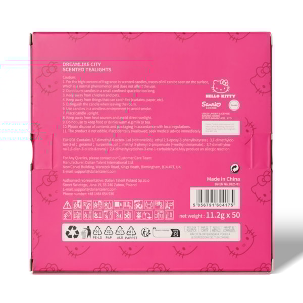 Hello Kitty Pink Tealights Pack 50