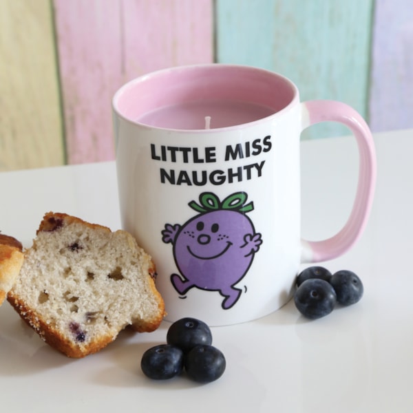 Little Miss Naughty Blueberry Muffin Reuasable Mug Candle 256g Little Miss Naughty Blueberry Muffin Reuasable Mug Candle 256g