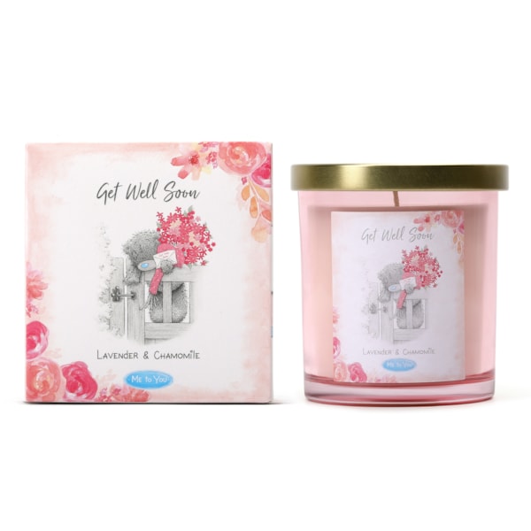 Me To You Bear Glass Candle – Get Well Soon