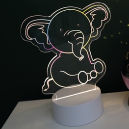 Unicorn and Elephant 2 in 1 Acrylic Lamp 21cm Unicorn and Elephant 2 in 1 Acrylic Lamp 21cm