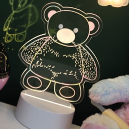Teddy Bear and Rabbit 2 in 1 Acrylic Lamp 21cm Teddy Bear and Rabbit 2 in 1 Acrylic Lamp 21cm