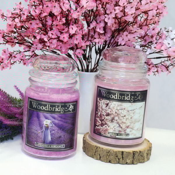 Lavender & Bergamot Woodbridge Large Scented Candle Jar