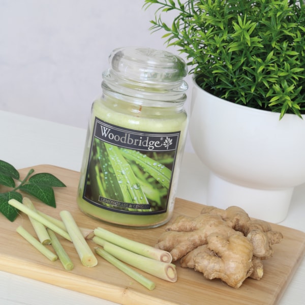 Lemongrass & Ginger Woodbridge Large Scented Candle Jar Lemongrass & Ginger Woodbridge Large Scented Candle Jar