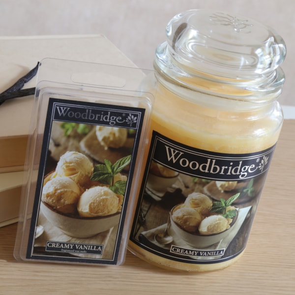 Creamy Vanilla Woodbridge Large Scented Candle Jar