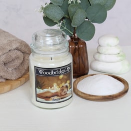 Spa Day Woodbridge Large Scented Candle Jar Spa Day Woodbridge Large Scented Candle Jar