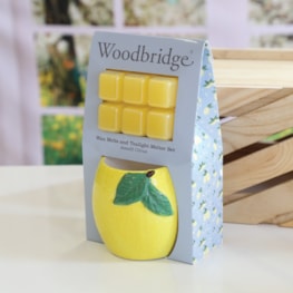 Woodbridge Wax Melts & Tealight Melter Set – Amalfi Citrus Woodbridge Wax Melts & Tealight Melter Set – Amalfi Citrus