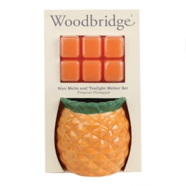 Woodbridge Wax Melts & Tealight Melter Set – Tropical Pineapple Woodbridge Wax Melts & Tealight Melter Set – Tropical Pineapple