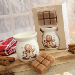 Woodbridge Wax Melts & Tealight Melter Set – Gingerbread Man Woodbridge Wax Melts & Tealight Melter Set – Gingerbread Man