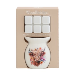 Woodbridge Wax Melts & Tealight Melter Set – Highland Cow Woodbridge Wax Melts & Tealight Melter Set – Highland Cow