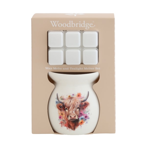 Woodbridge Wax Melts & Tealight Melter Set – Highland Cow