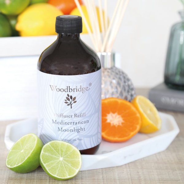 Mediterranean Moonlight - Reed Diffuser Liquid Refill Bottle by Woodbridge 500ml Mediterranean Moonlight - Reed Diffuser Liquid Refill Bottle by Woodbridge 500ml