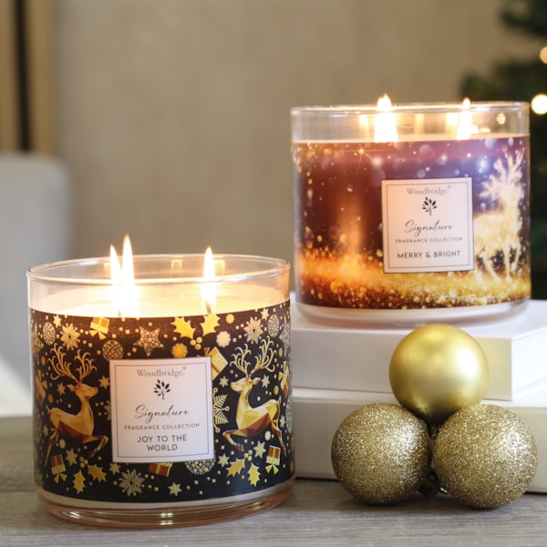 Joy to the World Wax Tumbler Candle Jar by Woodbridge 410g Joy to the World Wax Tumbler Candle Jar by Woodbridge 410g