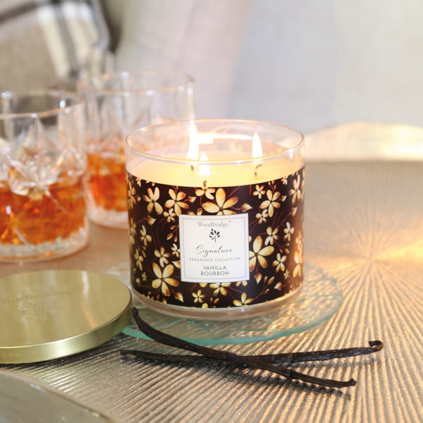 Vanilla Bourbon Wax Tumbler Candle Jar by Woodbridge 410g Vanilla Bourbon Wax Tumbler Candle Jar by Woodbridge 410g