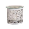 Tealight Wax Melter and Candle Holder - White Silhouette Botanicals 10.5cm Tealight Wax Melter and Candle Holder - White Silhouette Botanicals 10.5cm