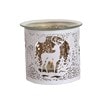 Tealight Wax Melter and Candle Holder - White Silhouette Stag 10.5cm Tealight Wax Melter and Candle Holder - White Silhouette Stag 10.5cm