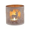 Tealight Wax Melter and Candle Holder - White Silhouette Stag 10.5cm Tealight Wax Melter and Candle Holder - White Silhouette Stag 10.5cm