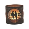 Tealight Wax Melter & Candle Holder - Black & Gold Silhouette Doves 10.5cm Tealight Wax Melter & Candle Holder - Black & Gold Silhouette Doves 10.5cm