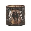 Tealight Wax Melter & Candle Holder - Black & Gold Silhouette Doves 10.5cm Tealight Wax Melter & Candle Holder - Black & Gold Silhouette Doves 10.5cm