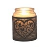 Tealight Wax Melter & Candle Holder - Black & Silver Silhouette Heart 10.5cm Tealight Wax Melter & Candle Holder - Black & Silver Silhouette Heart 10.5cm