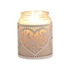 Tealight Wax Melter & Candle Holder - White & Gold Silhouette Heart 10.5cm Tealight Wax Melter & Candle Holder - White & Gold Silhouette Heart 10.5cm