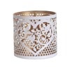 Tealight Wax Melter & Candle Holder - White & Gold Silhouette Heart 10.5cm Tealight Wax Melter & Candle Holder - White & Gold Silhouette Heart 10.5cm