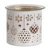 Tealight Wax Melter and Candle Holder - White Silhouette Melter Baubles Tealight Wax Melter and Candle Holder - White Silhouette Melter Baubles