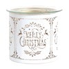 Tealight Wax Melter and Candle Holder - White Silhouette Merry Christmas Tealight Wax Melter and Candle Holder - White Silhouette Merry Christmas